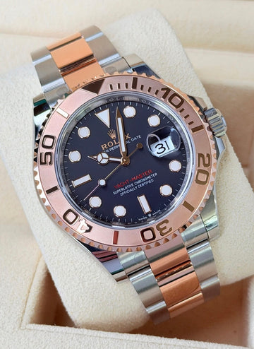 Rolex Steel and Everose Gold Yacht-Master 40 Watch - Black Dial - 3235 Movement - 126621 bk