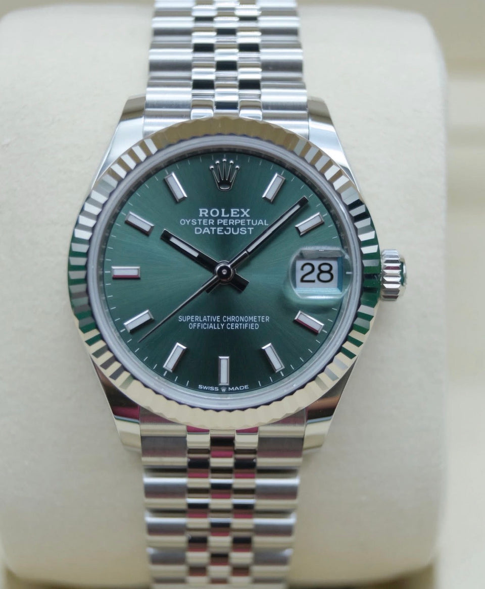 Rolex Datejust 31 Green Index Dial Jubilee Bracelet 278274