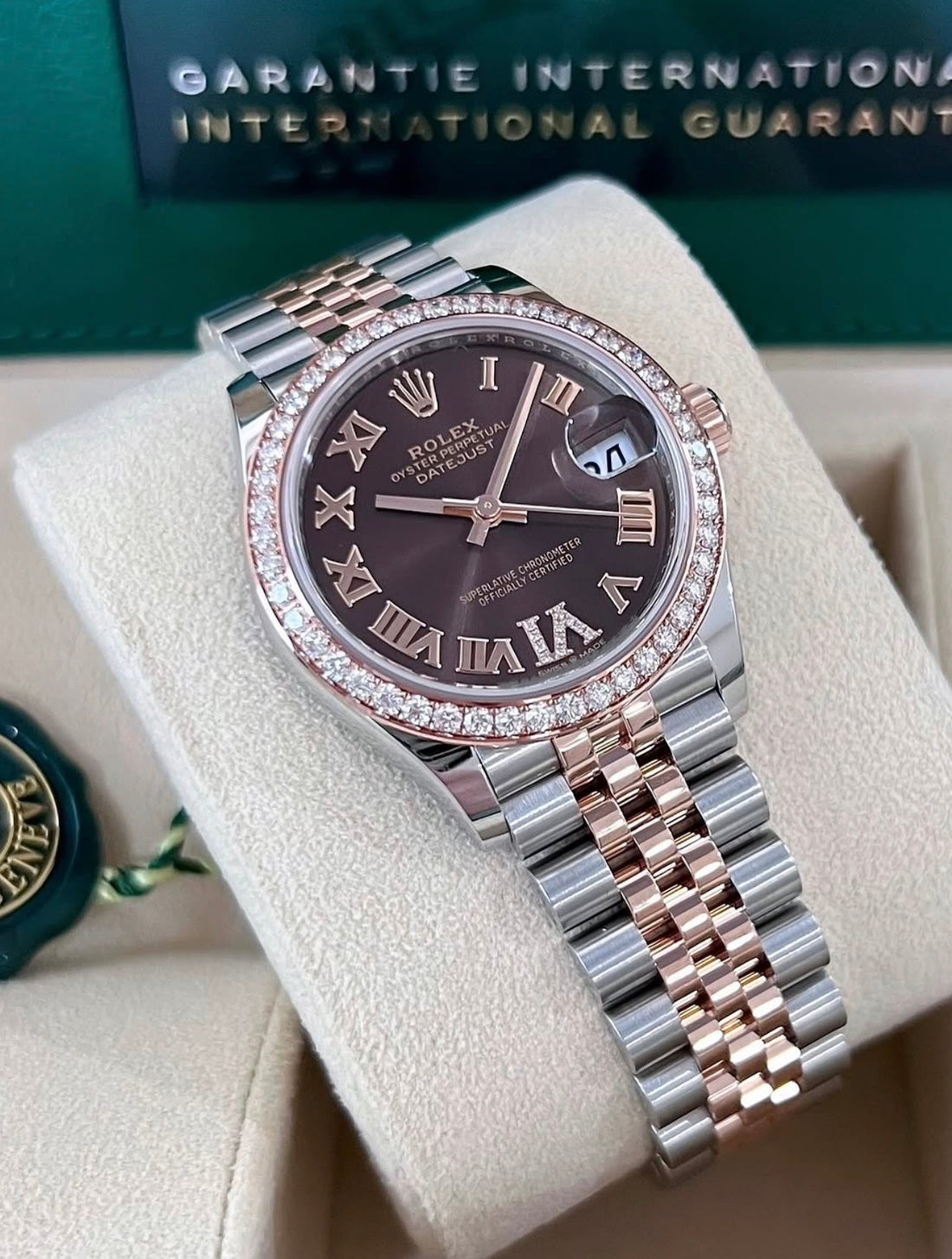 Rolex Datejust 31 Chocolate Diamond VI Dial Jubilee Bracelet 278381RBR Unworn 2026