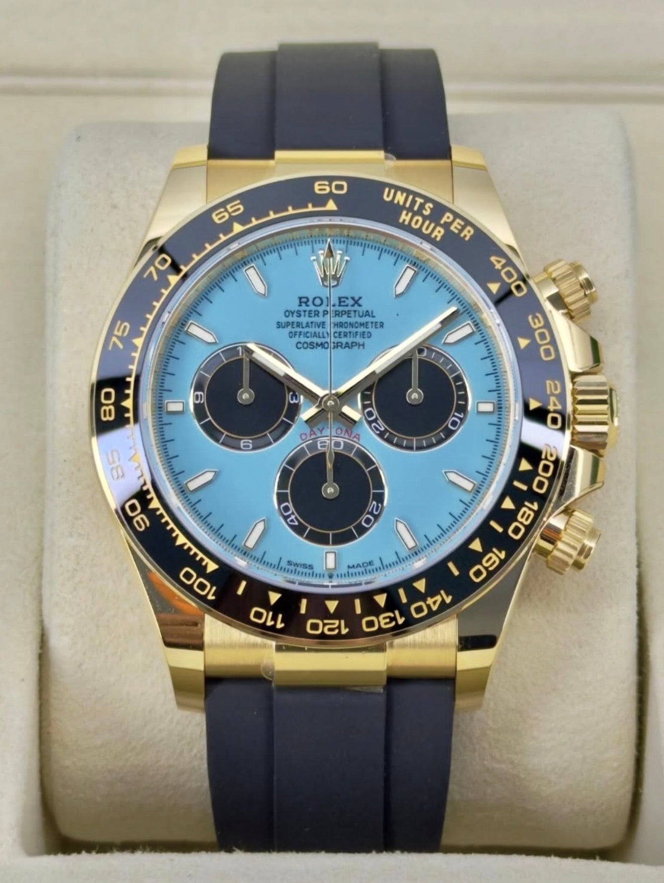 Rolex Cosmograph Daytona 40 Turquoise Blue Tiffany Dial Oysterflex Bracelet 126518LN