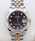 Rolex Datejust reference 278273 with mother-of-pearl dial, steel case and yellow-gold bezel