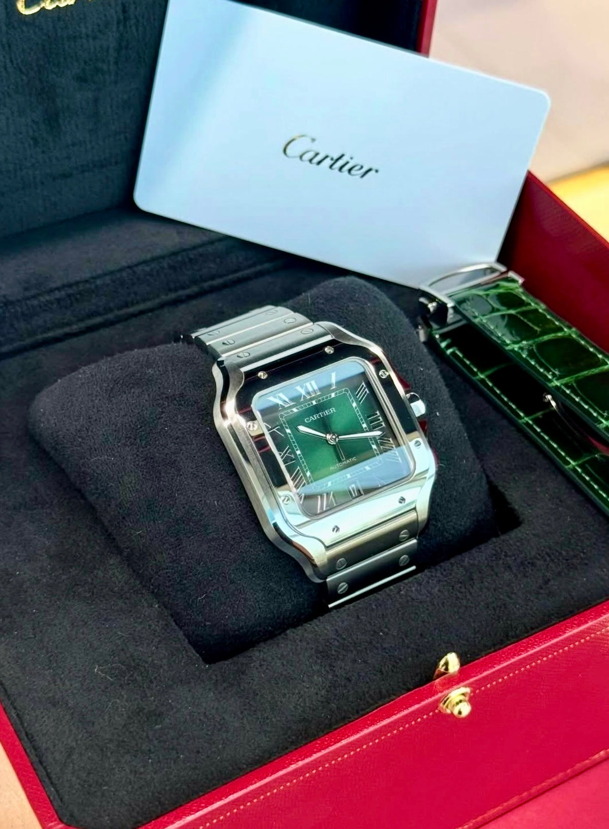 Cartier Santos de Cartier Large green dial WSSA0062, alternate product view 3 of 5