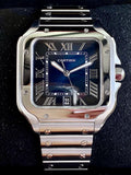 Cartier Santos de Cartier Large blue dial WSSA0030, front product view