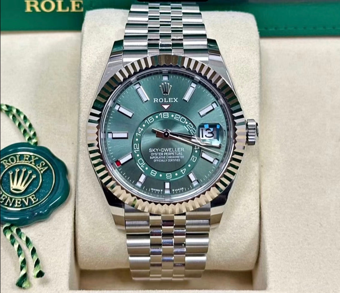 Rolex Sky-Dweller Green Dial Jubilee Bracelet 336934