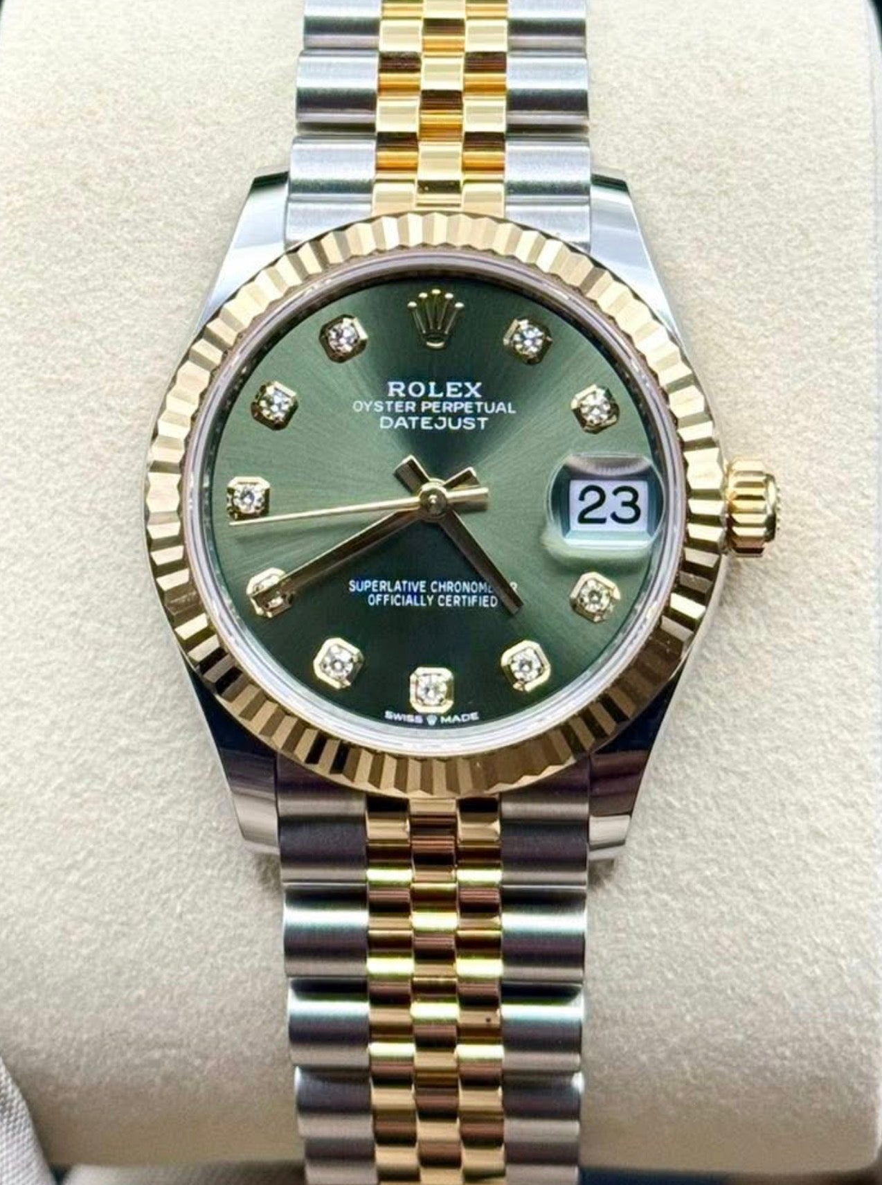 Rolex Datejust 31 Green Diamond Dial 278273