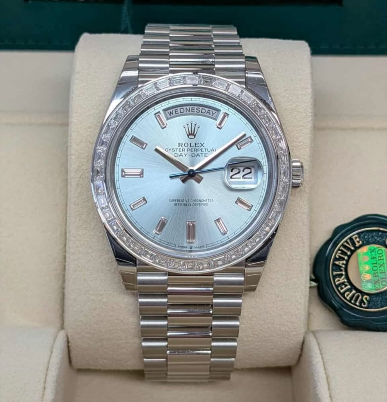 Rolex Day-Date 40 UNWORN 2025 Day-Date 40 ICE BLUE FACTORY DIAL