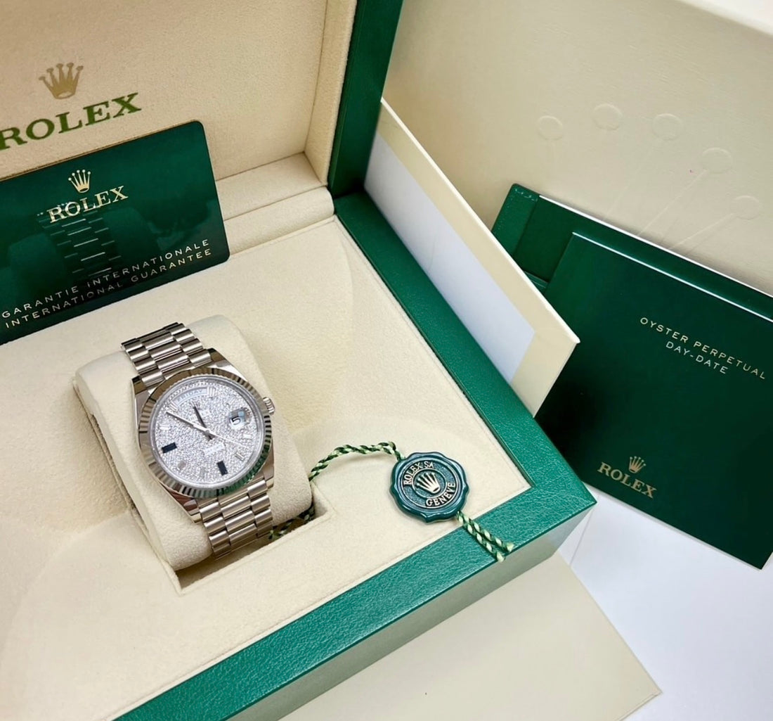 Rolex Day-Date 40 FACTORY PAVE DIAMOND UNWORN 2025
