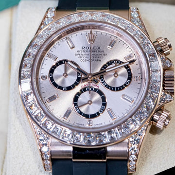 Rolex Cosmograph Daytona 40mm Everose Gold Diamond-Set Dial Oysterflex Bracelet Diamond-Set Bezel and Diamond-Set Lugs - 126535TBR | 2024 Model