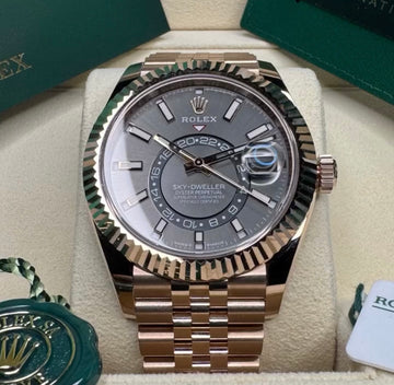 Rolex Sky-Dweller 42mm Slate Dial Fluted Bezel Jubilee Bracelet - 336935 | 2024 Model