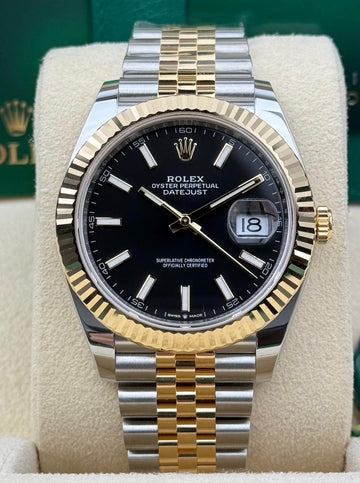 Rolex Datejust 41 UNWORN 2025 BRIGHT BLACK DIAL 126333