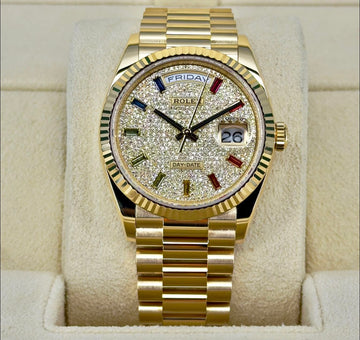 Rolex Day-Date 36 PAVE DIAMOND RAINBOW 128238-0051