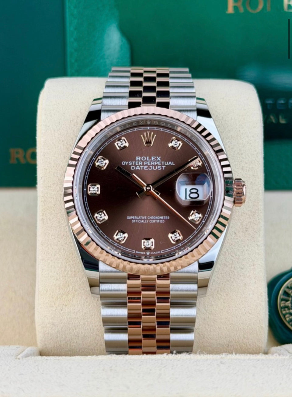 Rolex Datejust 36 CHOCOLATE DIAMOND DIAL JUBILEE 126231 UNWORN 2026