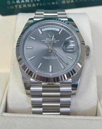 Rolex Day-Date 40 18KT WHITE GOLD SLATE 228239 UNWORN 2025