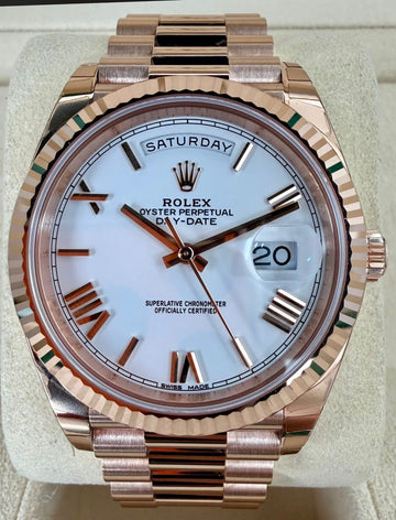 Rolex Day-Date 40 UNWORN 2026 WHITE ROMAN 228235