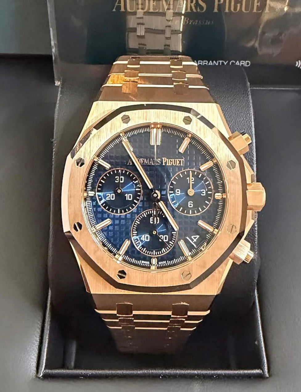 Audemars Piguet Royal Oak Chronograph Rose Gold Blue Dial 26240OR.OO.1320OR.05