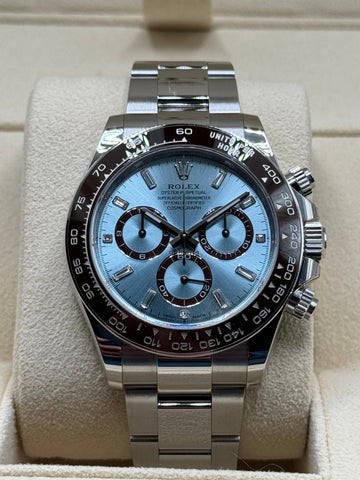 Rolex Platinum Daytona 40mm, Ice Blue Baguette Dial 126506 UNWORN 2026