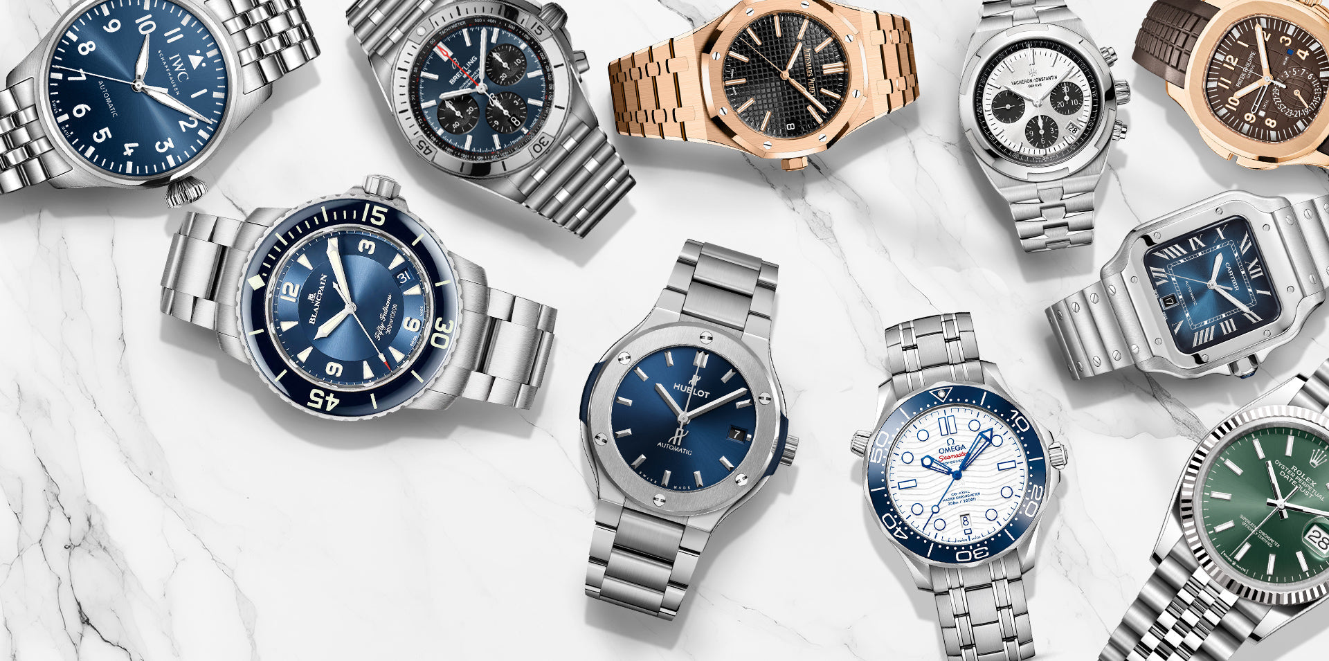 Top luxury watch brands available from Superlative Watch Co.