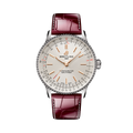 Breitling Navitimer Automatic 36 reference A17327211G1P1 with Cream dial, Stainless steel case, alligator strap, front view