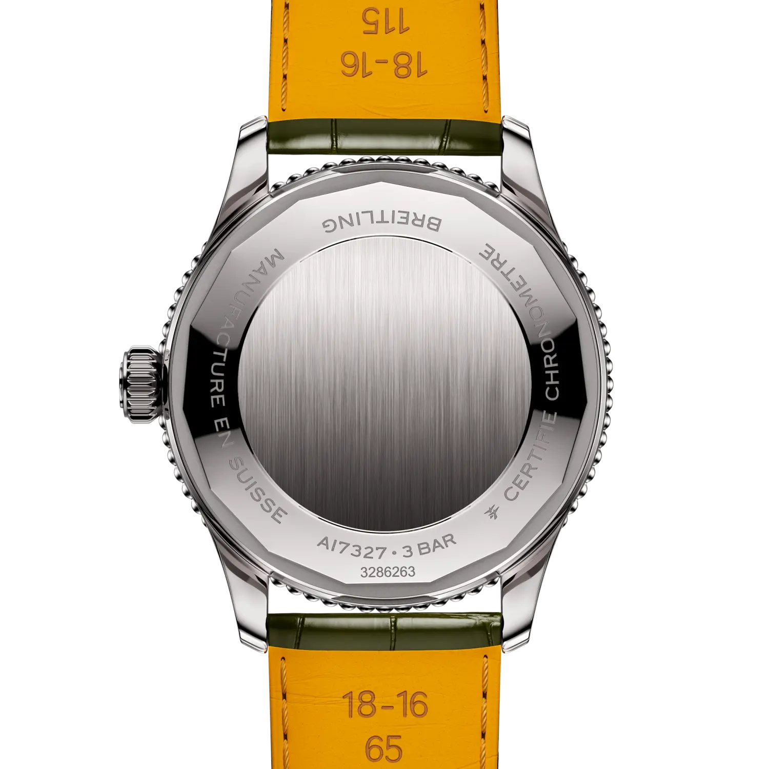 Caseback view of Breitling Navitimer Automatic 36 reference A17327361L1P1