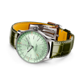 Breitling Navitimer Automatic 36 reference A17327361L1P1 with Mint green dial, Stainless steel case, alligator strap, bracelet or strap configuration view