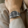 Breitling Navitimer Automatic 36 reference A17327381B1A1 with Anthracite dial, Stainless steel case, bracelet, on-wrist view
