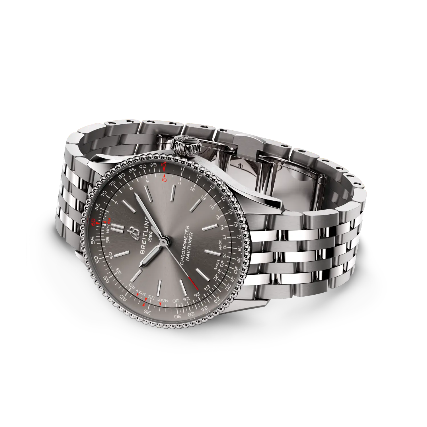 Breitling Navitimer Automatic 36 reference A17327381B1A1 with Anthracite dial, Stainless steel case, bracelet, bracelet or strap configuration view