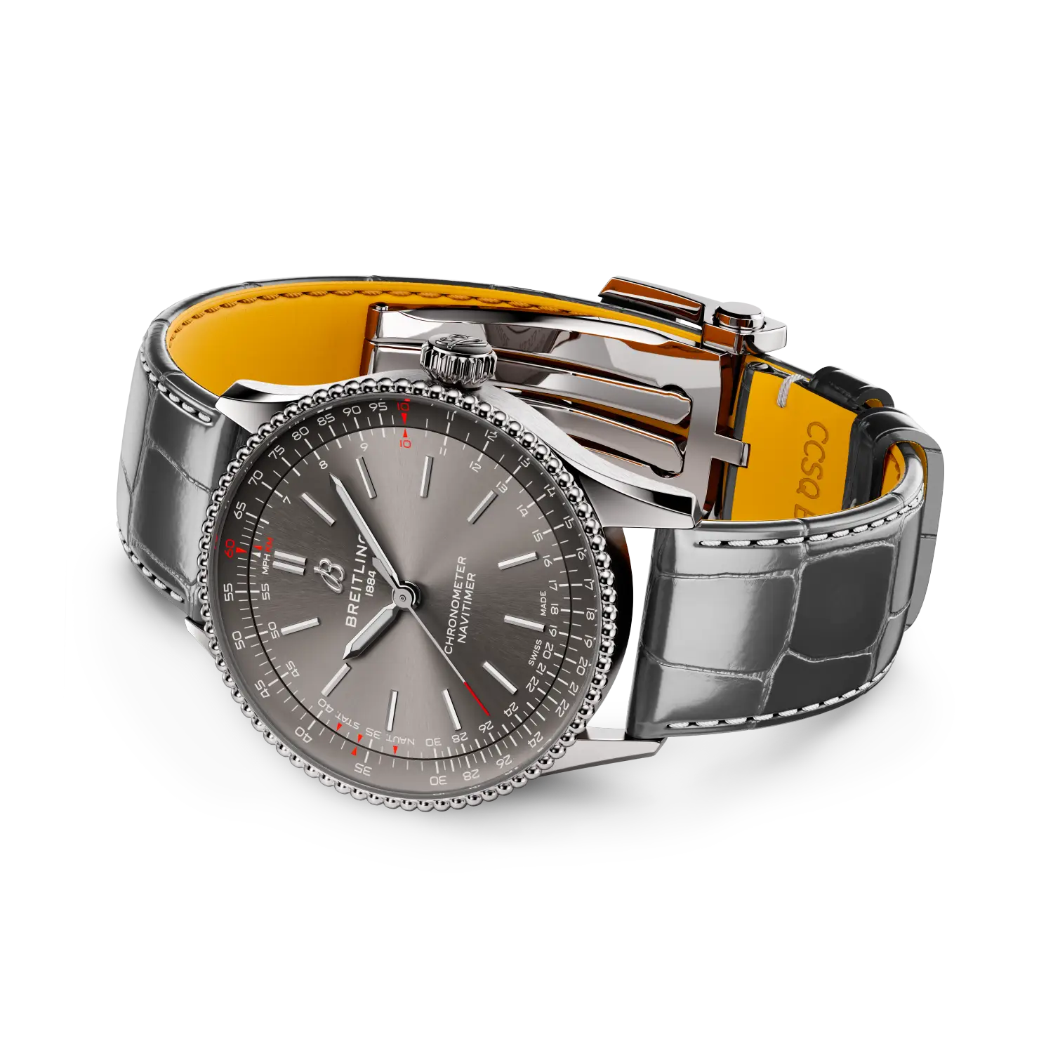 Breitling Navitimer Automatic 36 reference A17327381B1P1 with Anthracite dial, Stainless steel case, alligator strap, bracelet or strap configuration view