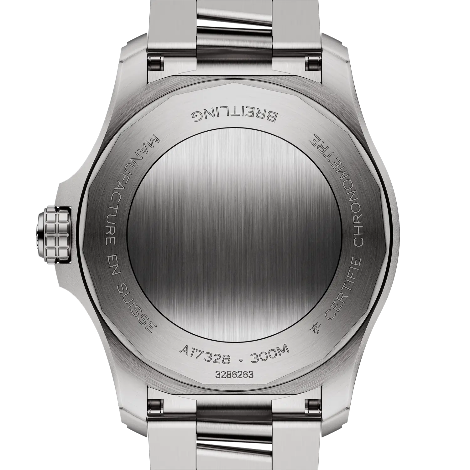 Caseback view of Breitling Avenger Automatic 42 reference A17328101C1A1