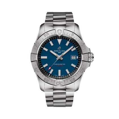 Breitling Avenger Automatic 42 reference A17328101C1A1 with Blue dial, Stainless steel case, bracelet, front view