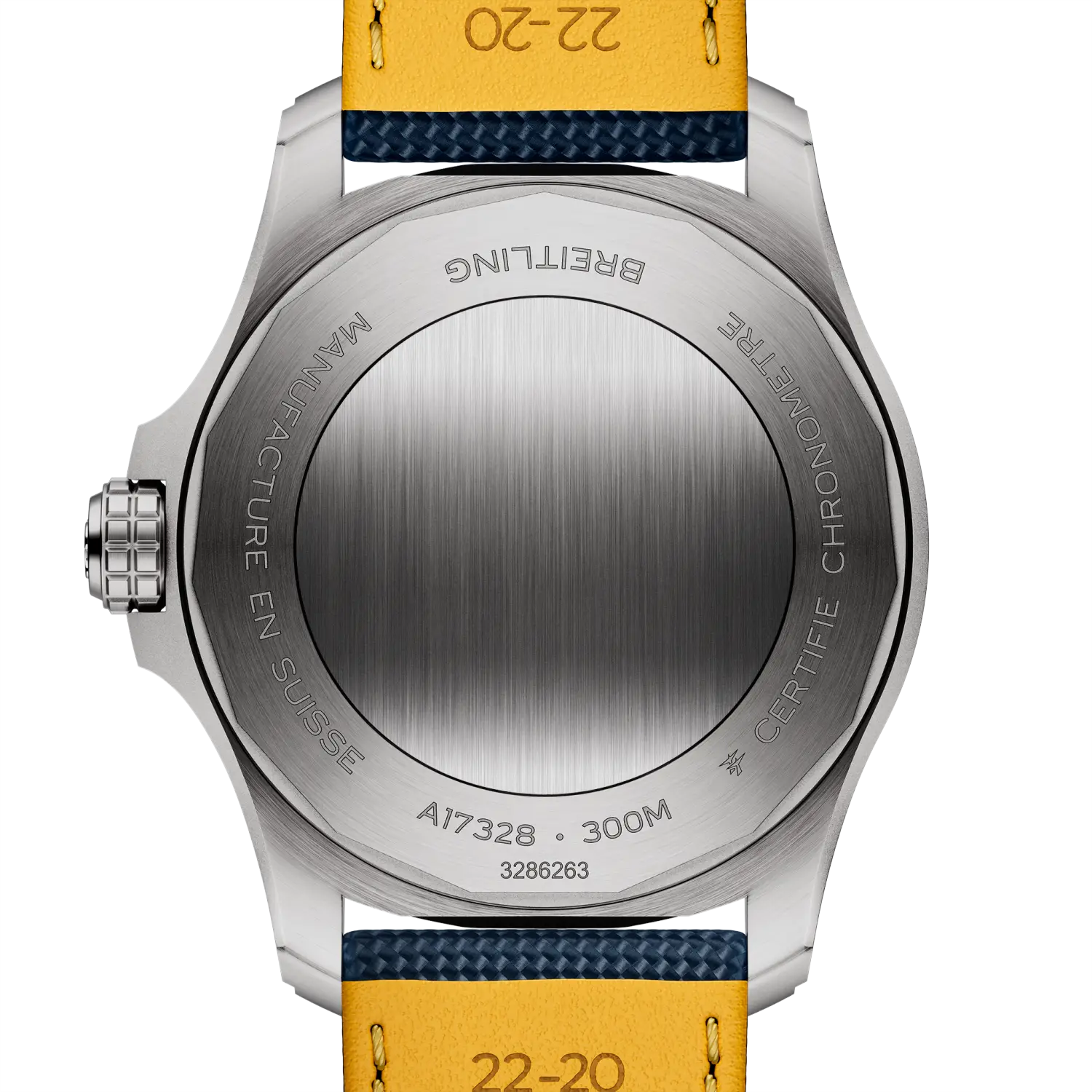 Caseback view of Breitling Avenger Automatic 42 reference A17328101C1X1
