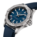 Breitling Avenger Automatic 42 reference A17328101C1X1 with Blue dial, Stainless steel case, calfskin strap, three-quarter view