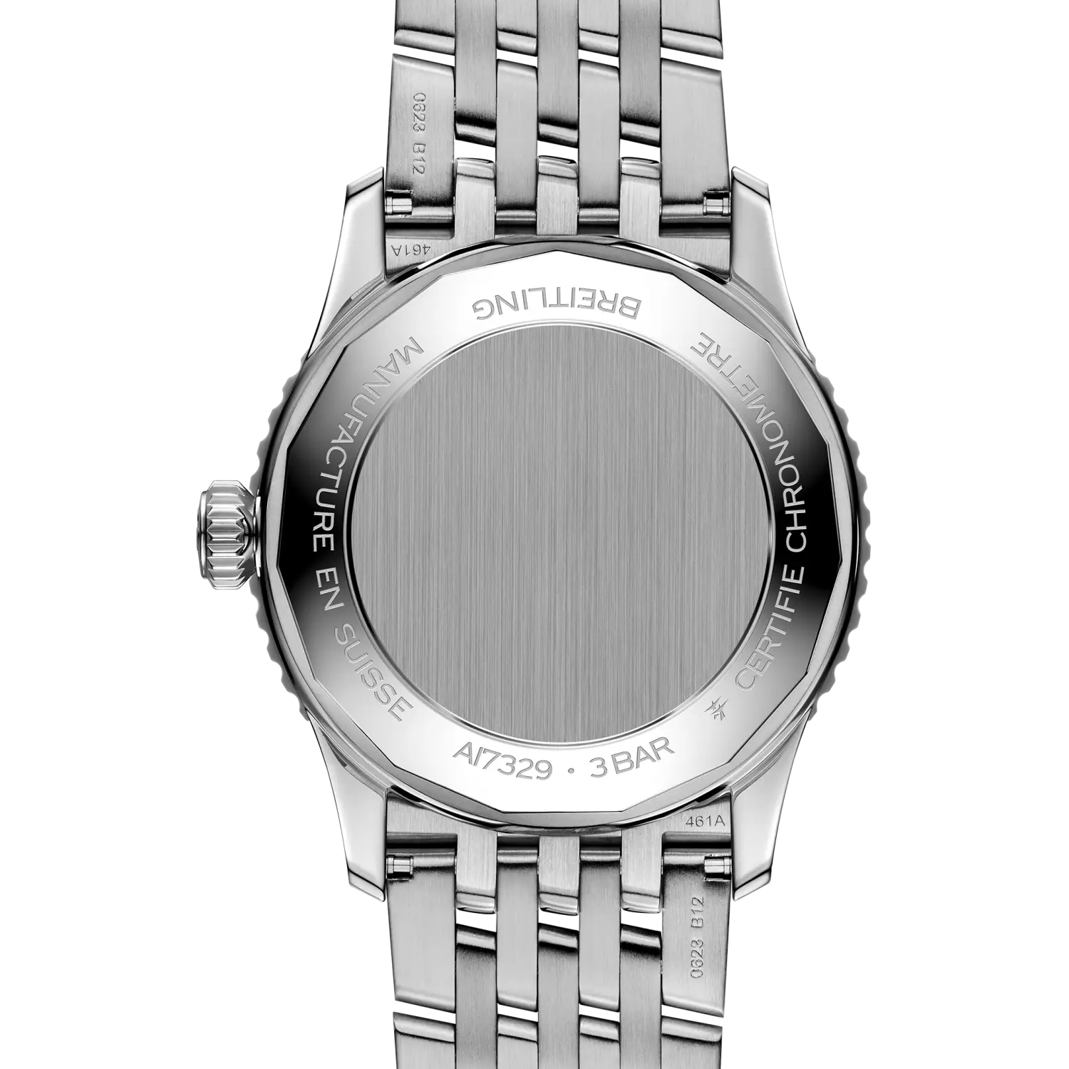 Caseback engraving view of Breitling Navitimer Automatic 41 reference A17329171C1A1