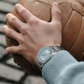 Breitling Navitimer Automatic 41 reference A17329171C1A1 with Ice blue dial, Stainless steel case, bracelet, on-wrist view