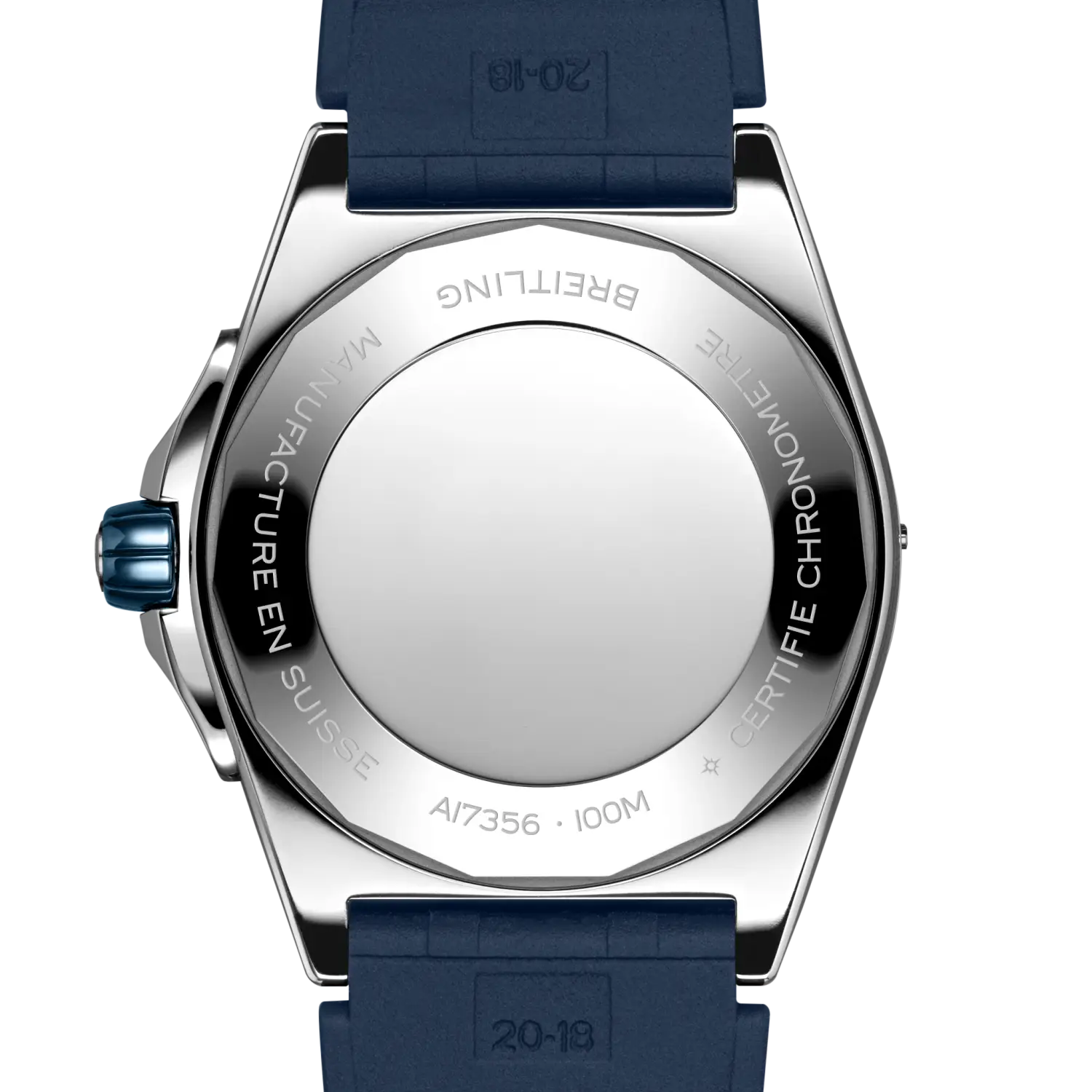 Caseback view of Breitling Super Chronomat Automatic 38 reference A17356531C1S1