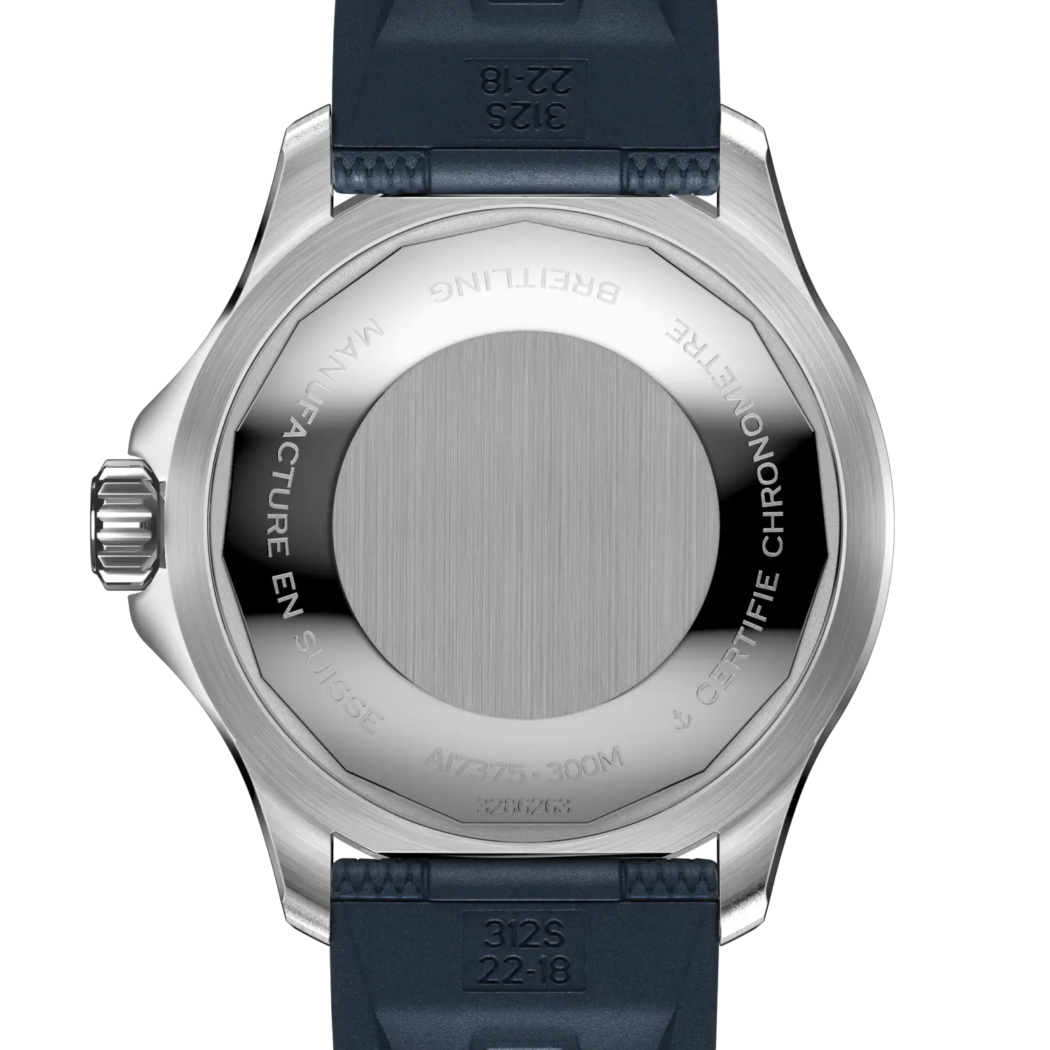 Caseback view of Breitling Superocean Automatic 42 reference A17375E71G1S1