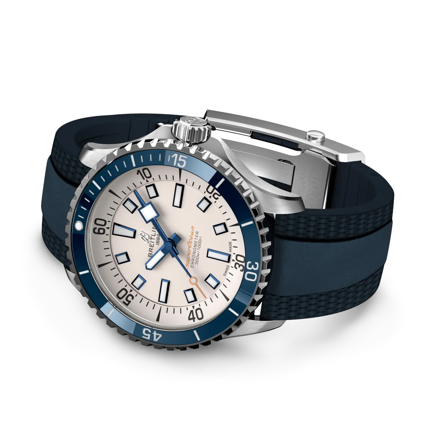 Breitling Superocean Automatic 42 reference A17375E71G1S1 with Cream dial, Stainless steel case, rubber strap, bracelet or strap configuration view