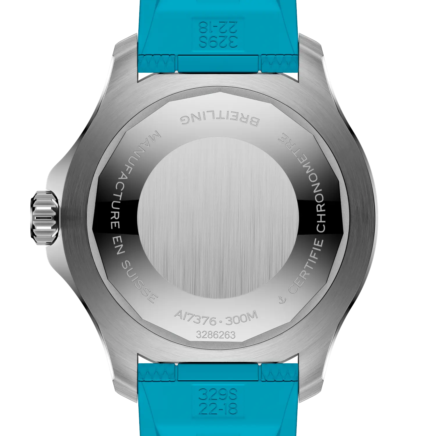 Caseback view of Breitling Superocean Automatic 44 reference A17376211L2S2