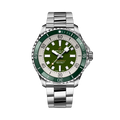 Breitling Superocean Automatic 44 reference A17376A31L1A1 with Green dial, Stainless steel case, bracelet, front view
