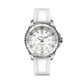 Breitling Superocean Automatic 36 reference A17377211A1S1 with White dial, Stainless steel case, rubber strap, front view