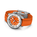 Breitling Superocean Automatic 36 reference A17377211O1S1 with Orange dial, Stainless steel case, rubber strap, bracelet or strap configuration view