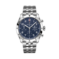 Breitling Classic AVI Chronograph 42 Tribute to Vought F4U Corsair reference A233801A1C1A1 with Blue dial, Stainless steel case, bracelet, front view