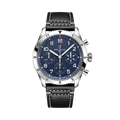 Breitling Classic AVI Chronograph 42 Tribute to Vought F4U Corsair reference A233801A1C1X1 with Blue dial, Stainless steel case, calfskin strap, front view