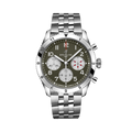 Breitling Classic AVI Chronograph 42 Curtiss Warhawk reference A233802A1L1A1 with Green dial, Stainless steel case, bracelet, front view