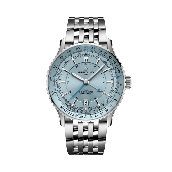 Breitling Navitimer Automatic GMT 41 Ice blue Dial Bracelet A32310171C1A1 UNWORN 2026