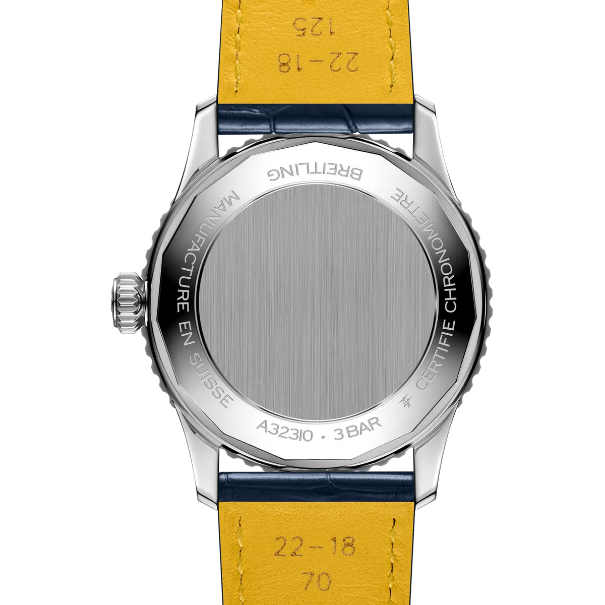 Caseback view of Breitling Navitimer Automatic GMT 41 reference A32310171C1P1