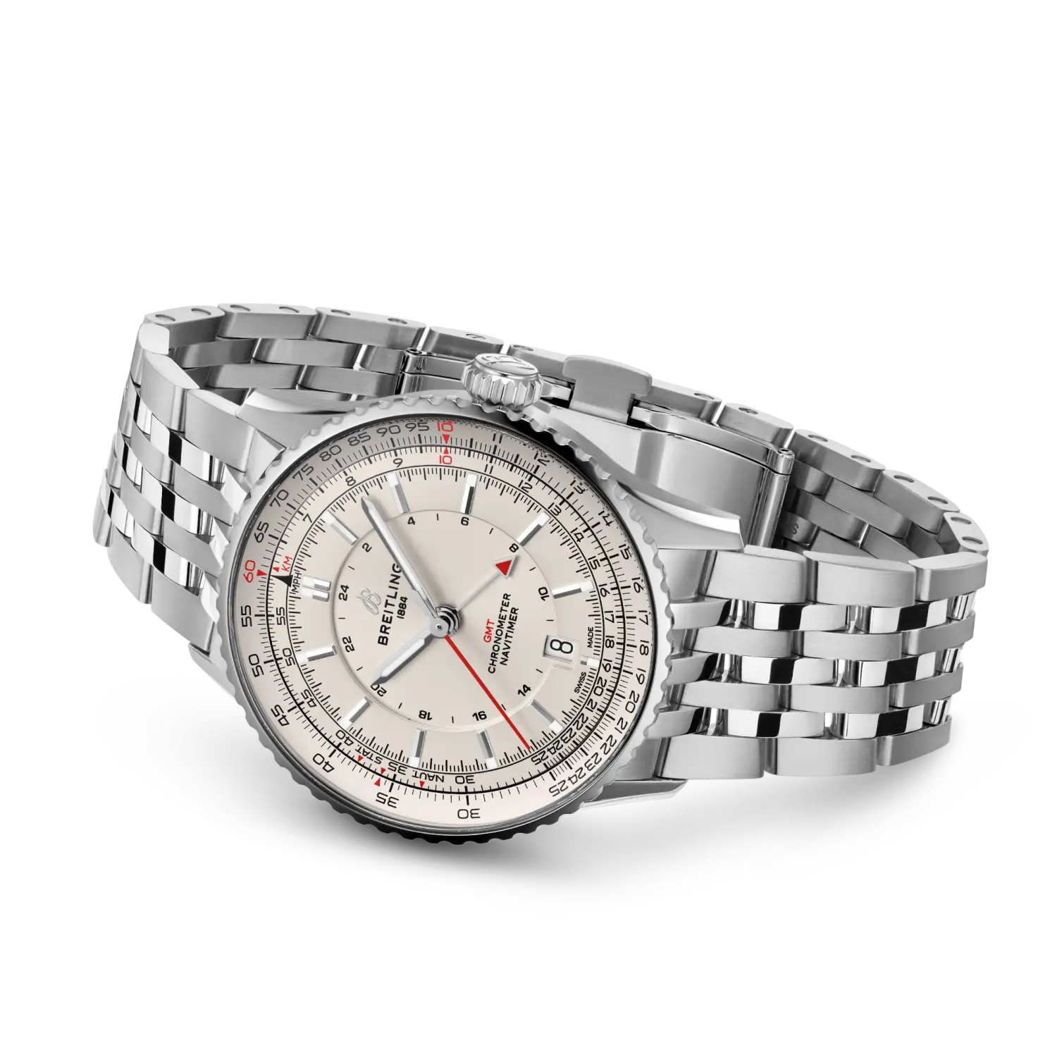 Breitling Navitimer Automatic GMT 41 reference A32310211G1A1 with Cream dial, Stainless steel case, bracelet, bracelet or strap configuration view