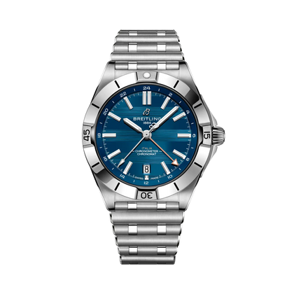 Breitling Chronomat Automatic GMT 40 Six Nations Italy reference A323981C1C1A1 with Blue dial, Stainless steel case, bracelet, front view