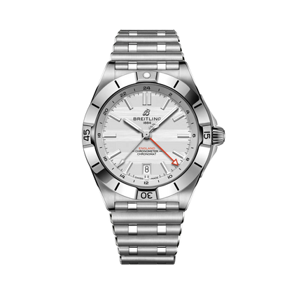 Breitling Chronomat Automatic GMT 40 Six Nations England reference A323985B1A1A1 with White dial, Stainless steel case, bracelet, front view