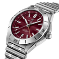 Breitling Chronomat Automatic GMT 40 Six Nations Wales reference A323988B1K1A1 with Burgundy dial, Stainless steel case, bracelet, three-quarter view