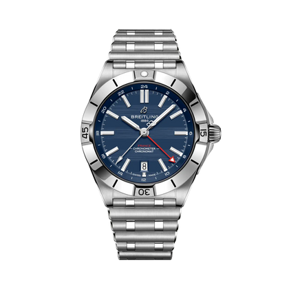 Breitling Chronomat Automatic GMT 40 Six Nations France reference A323989B1C1A1 with Blue dial, Stainless steel case, bracelet, front view